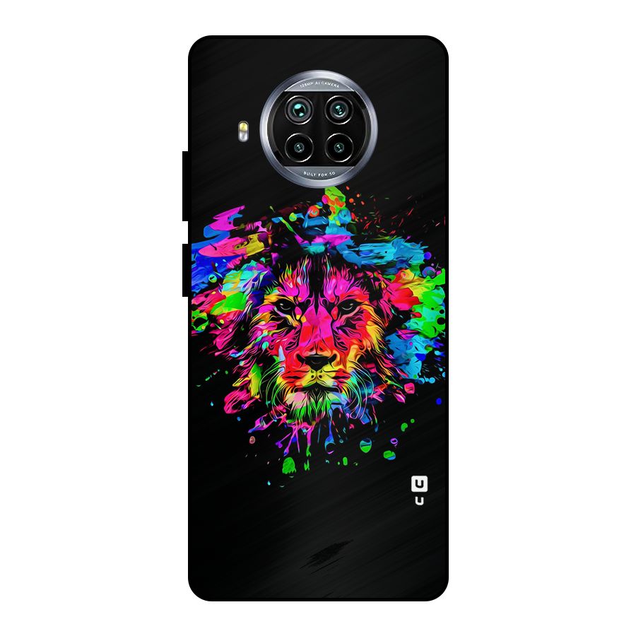 Artistic Lion Art Splash Metal Back Case for Mi 10i