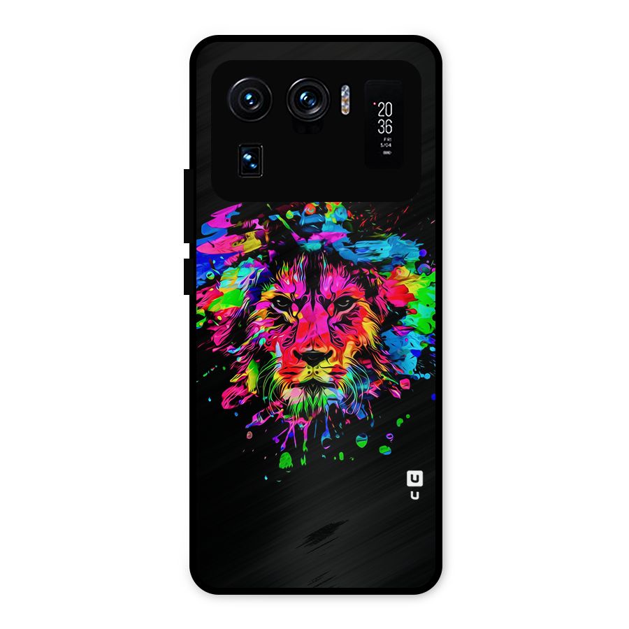 Artistic Lion Art Splash Metal Back Case for Mi 11 Ultra