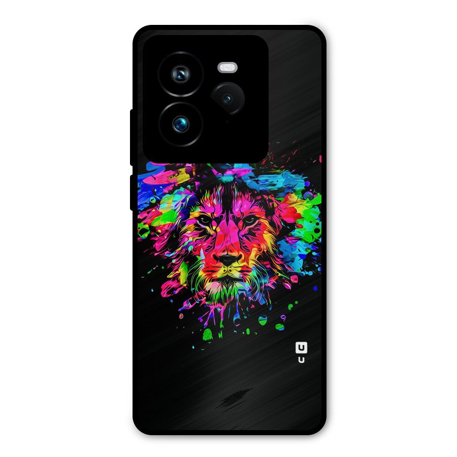 Artistic Lion Art Splash Metal Back Case for Realme GT 7 Pro