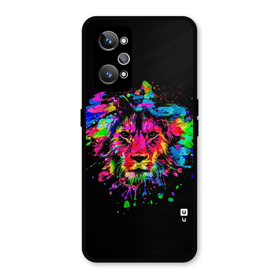 Artistic Lion Art Splash Metal Back Case for Realme GT Neo 3T