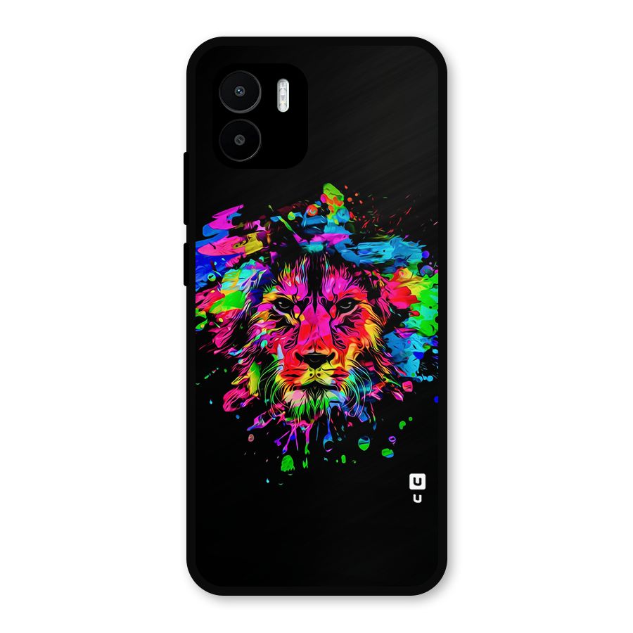 Artistic Lion Art Splash Metal Back Case for Redmi A2