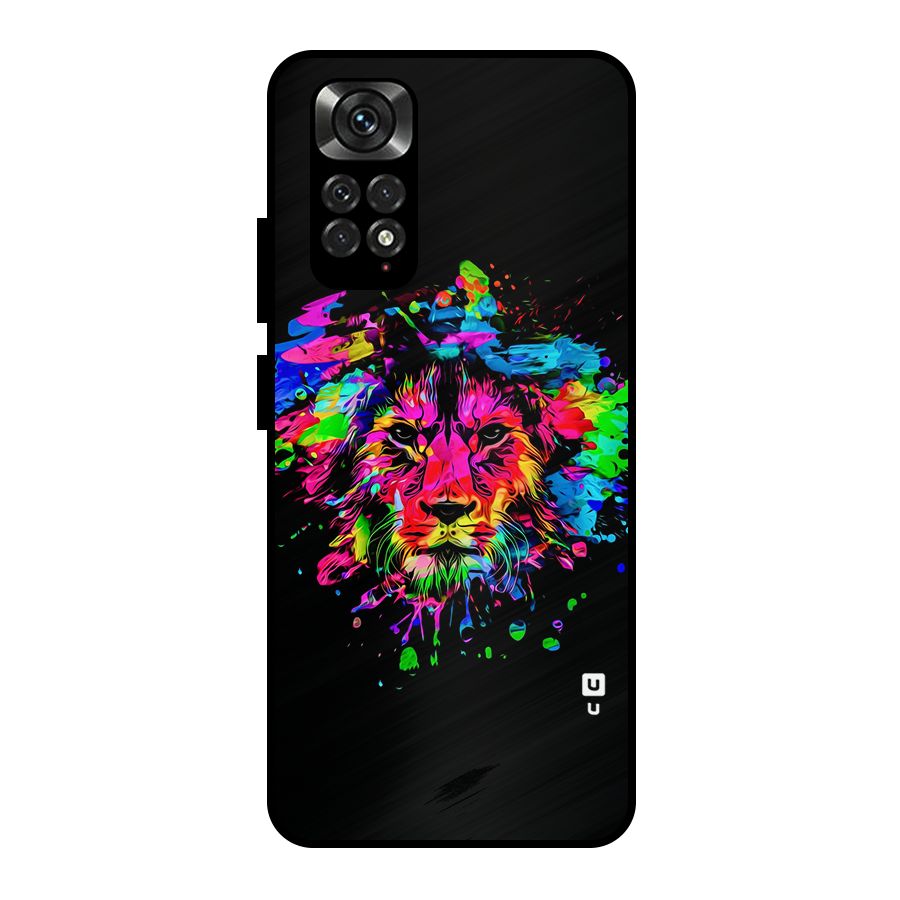 Artistic Lion Art Splash Metal Back Case for Redmi Note 11 Pro Plus 5G