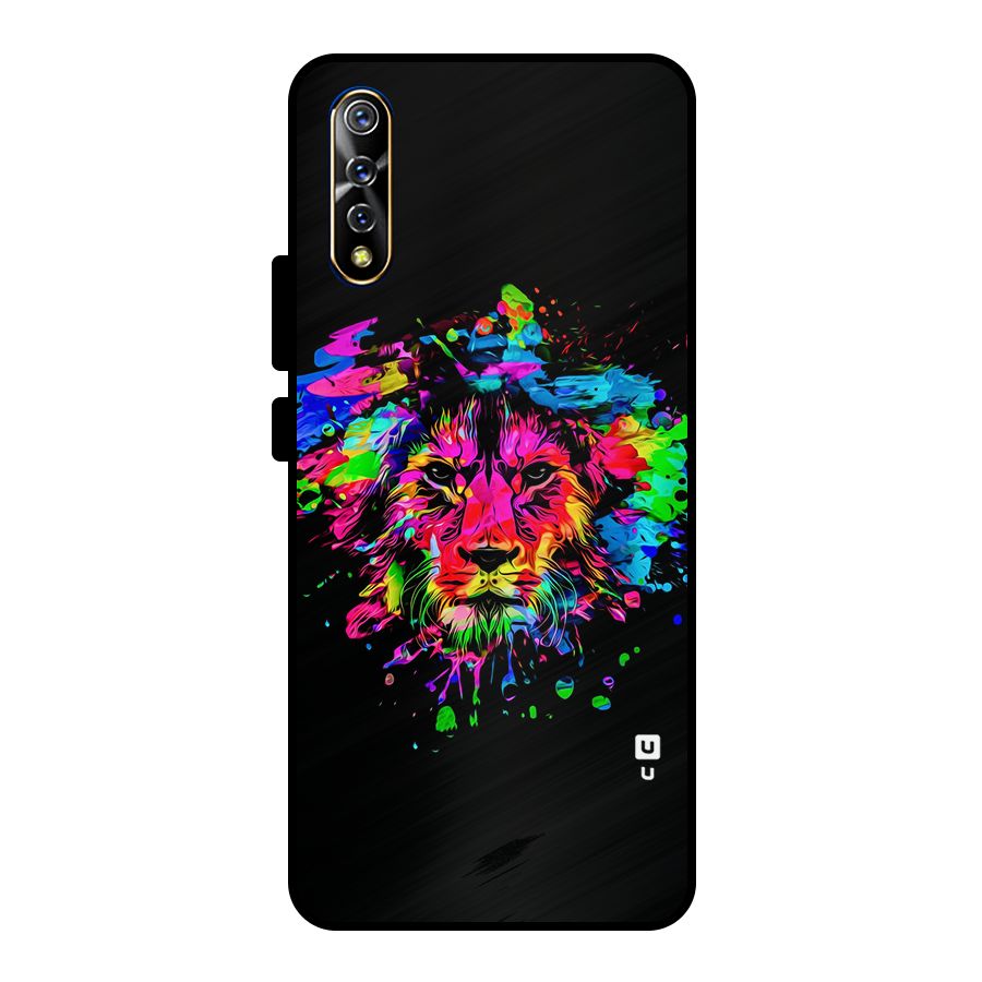 Artistic Lion Art Splash Metal Back Case for Vivo S1