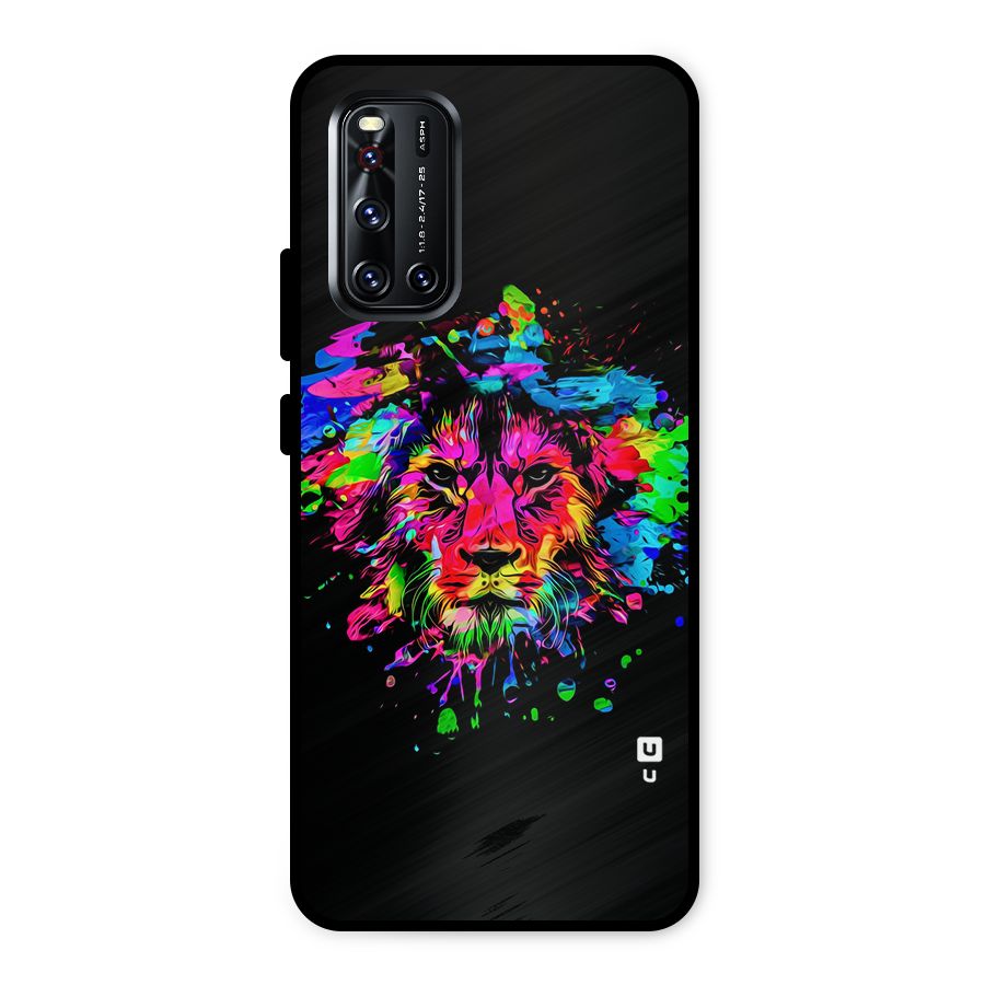Artistic Lion Art Splash Metal Back Case for Vivo V19