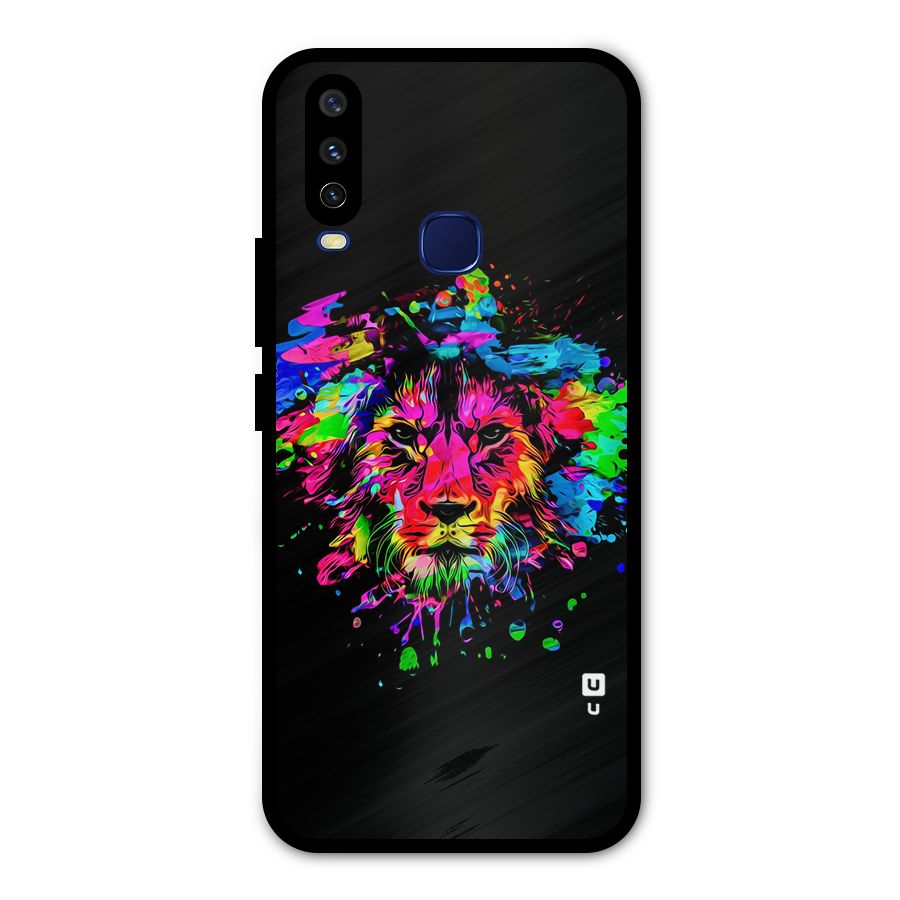 Artistic Lion Art Splash Metal Back Case for Vivo Y15