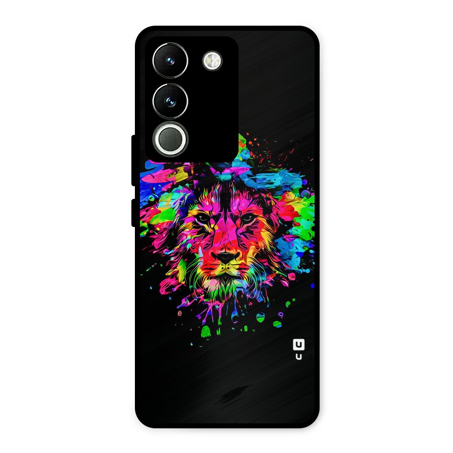 Artistic Lion Art Splash Metal Back Case for Vivo Y200