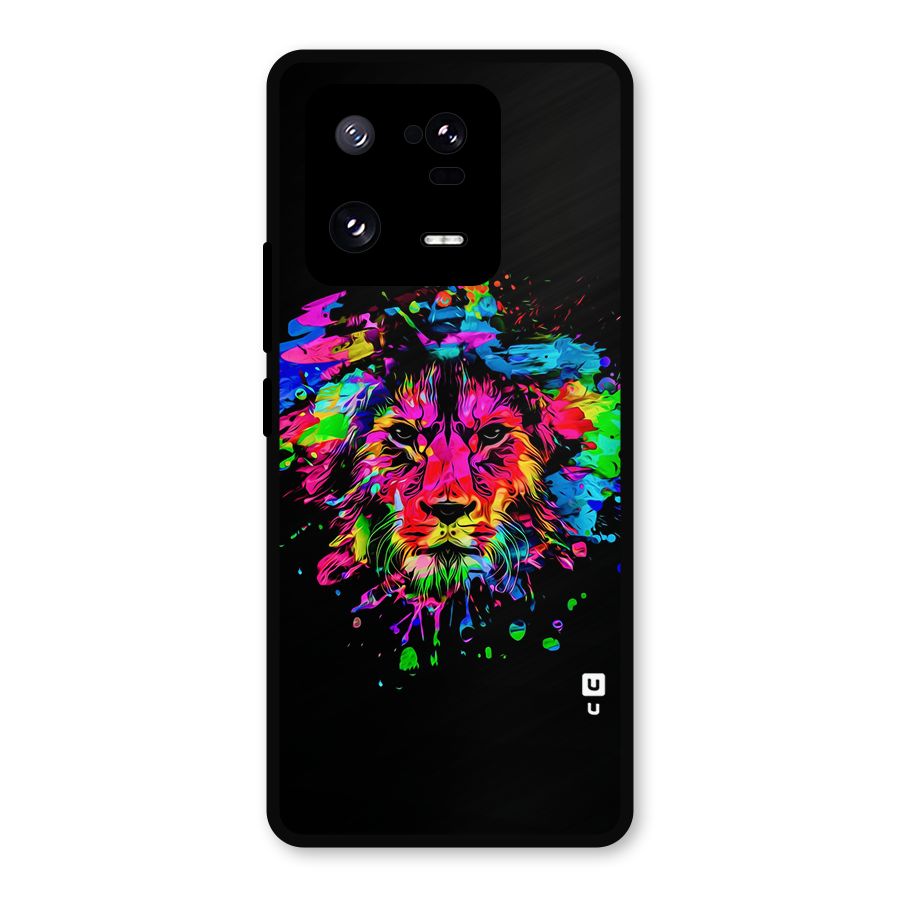 Artistic Lion Art Splash Metal Back Case for Xiaomi 13 Pro