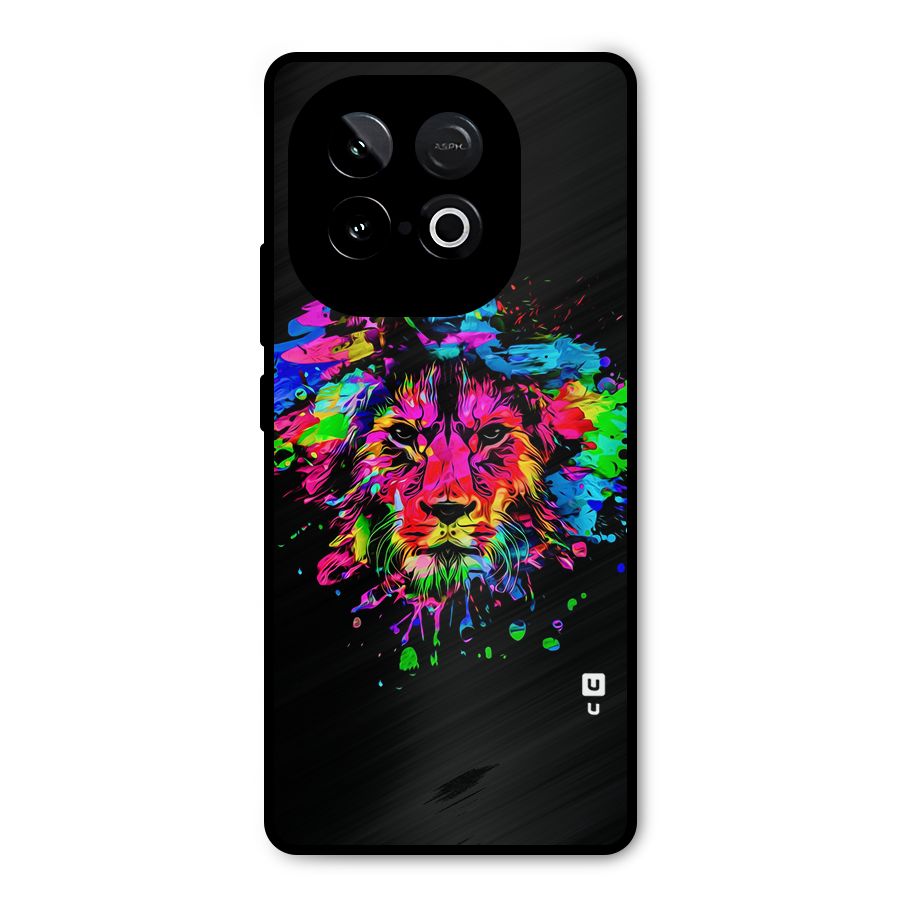 Artistic Lion Art Splash Metal Back Case for iQOO Neo 10