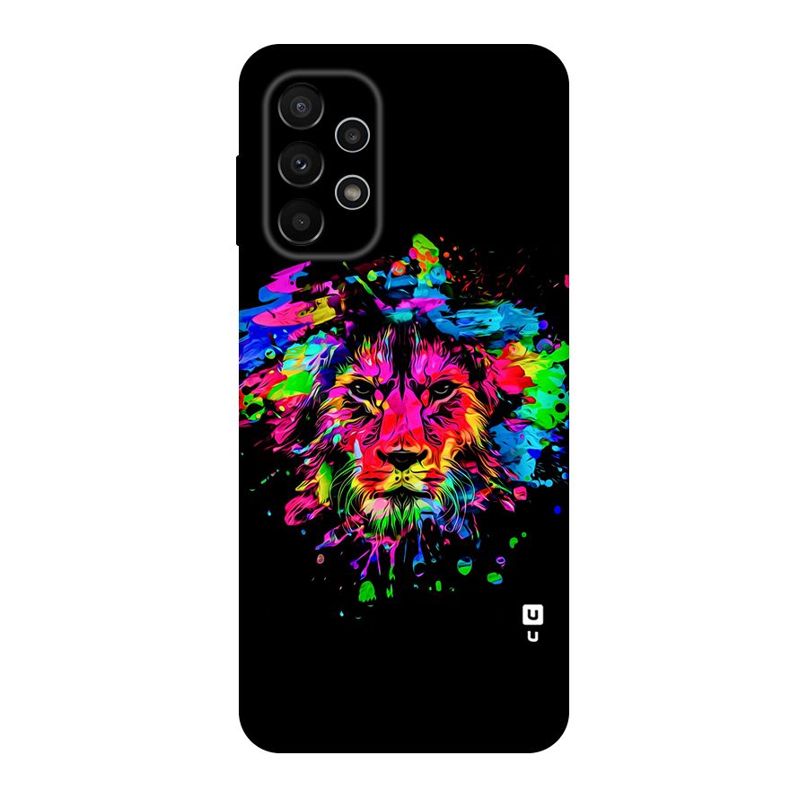 Artistic Lion Art Splash Original Polycarbonate Back Case for Galaxy A23