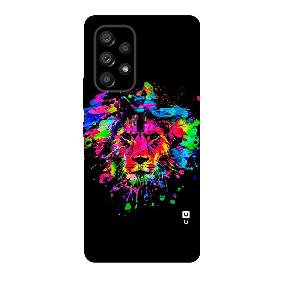 Artistic Lion Art Splash Original Polycarbonate Back Case for Galaxy A53 5G