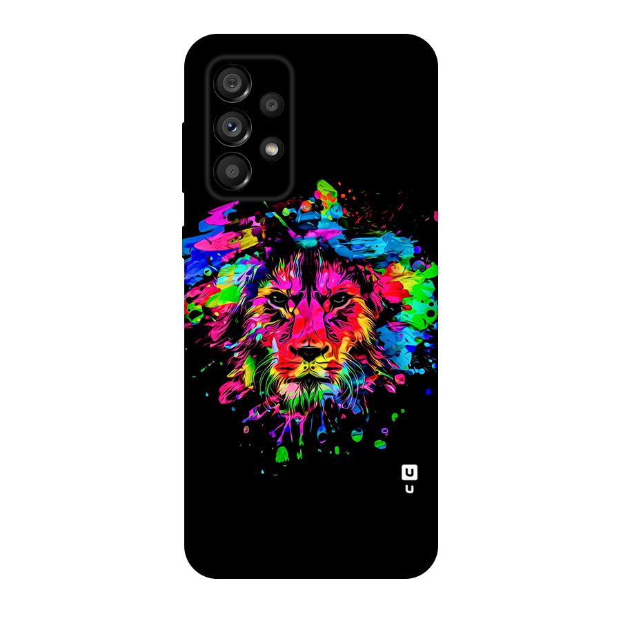 Artistic Lion Art Splash Original Polycarbonate Back Case for Galaxy A73 5G