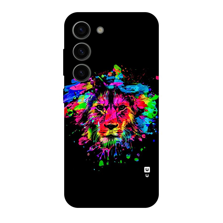 Artistic Lion Art Splash Original Polycarbonate Back Case for Galaxy S23