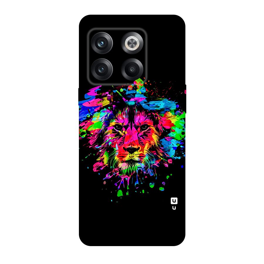 Artistic Lion Art Splash Original Polycarbonate Back Case for OnePlus 10T