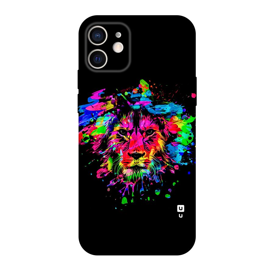 Artistic Lion Art Splash Original Polycarbonate Back Case for iPhone 12