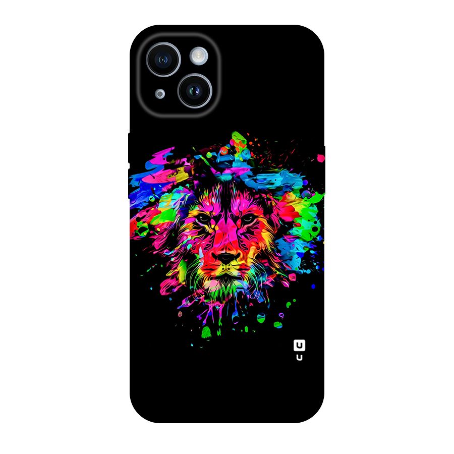 Artistic Lion Art Splash Original Polycarbonate Back Case for iPhone 14