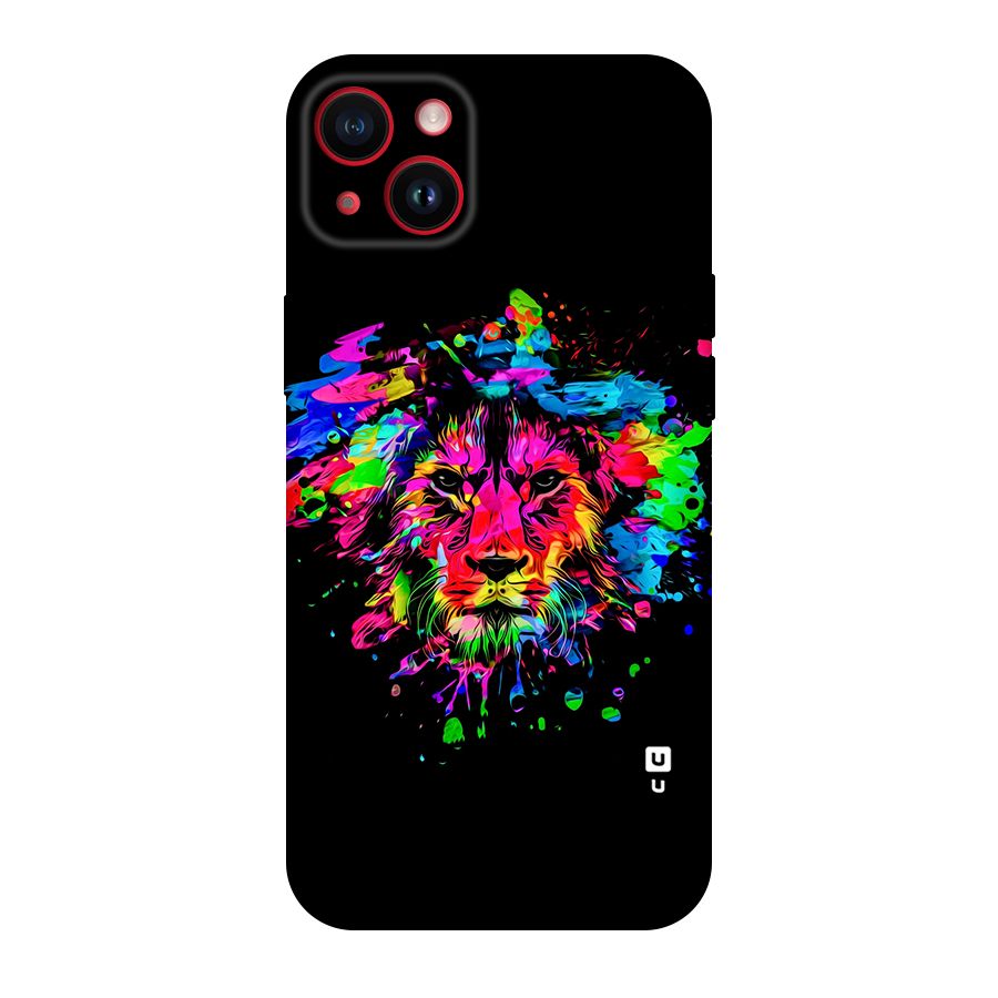 Artistic Lion Art Splash Original Polycarbonate Back Case for iPhone 14 Plus