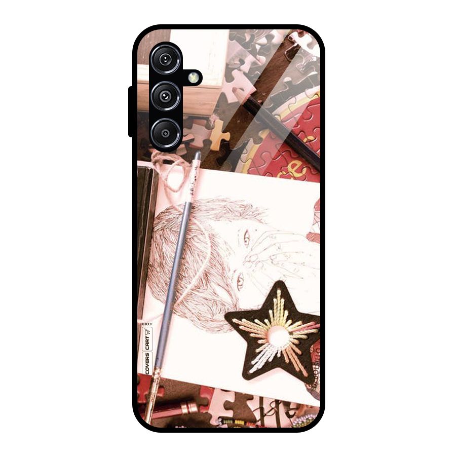 Artistic Messy Glass Back Case for Galaxy M34 5G