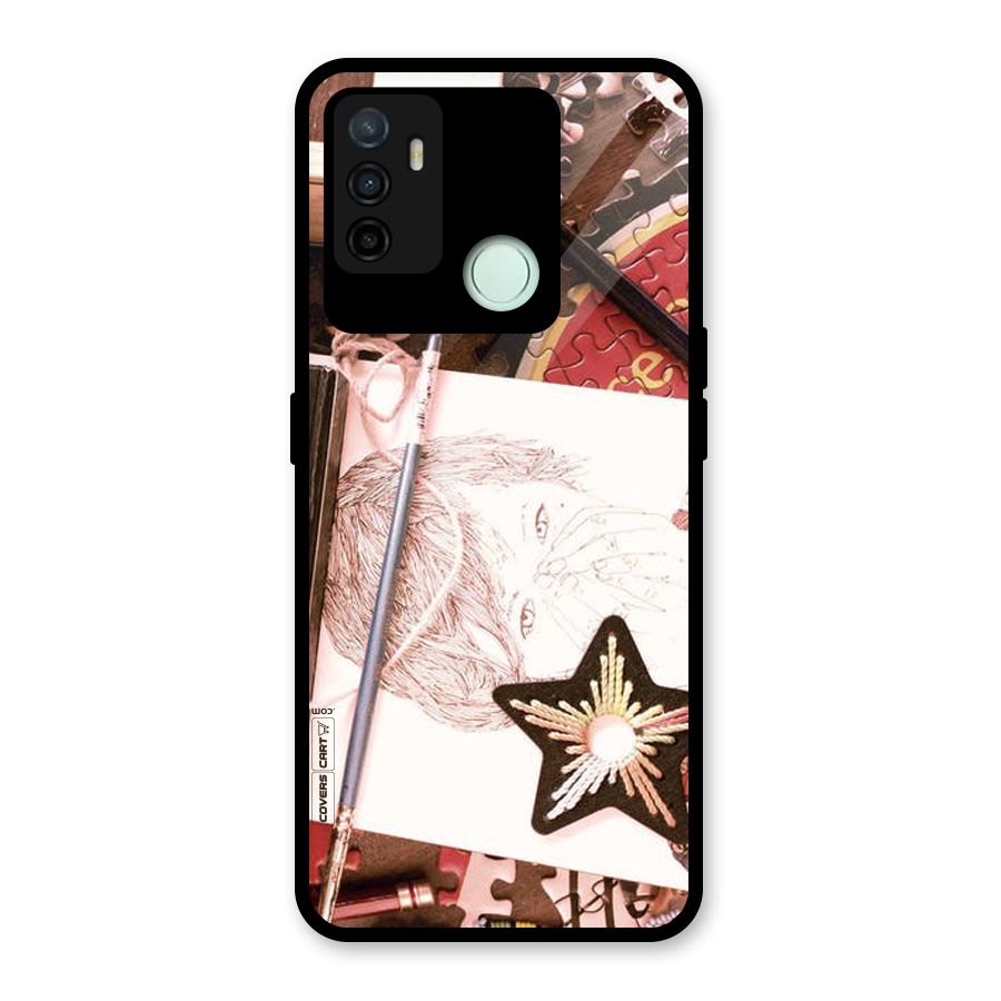 Artistic Messy Glass Back Case for Oppo A53