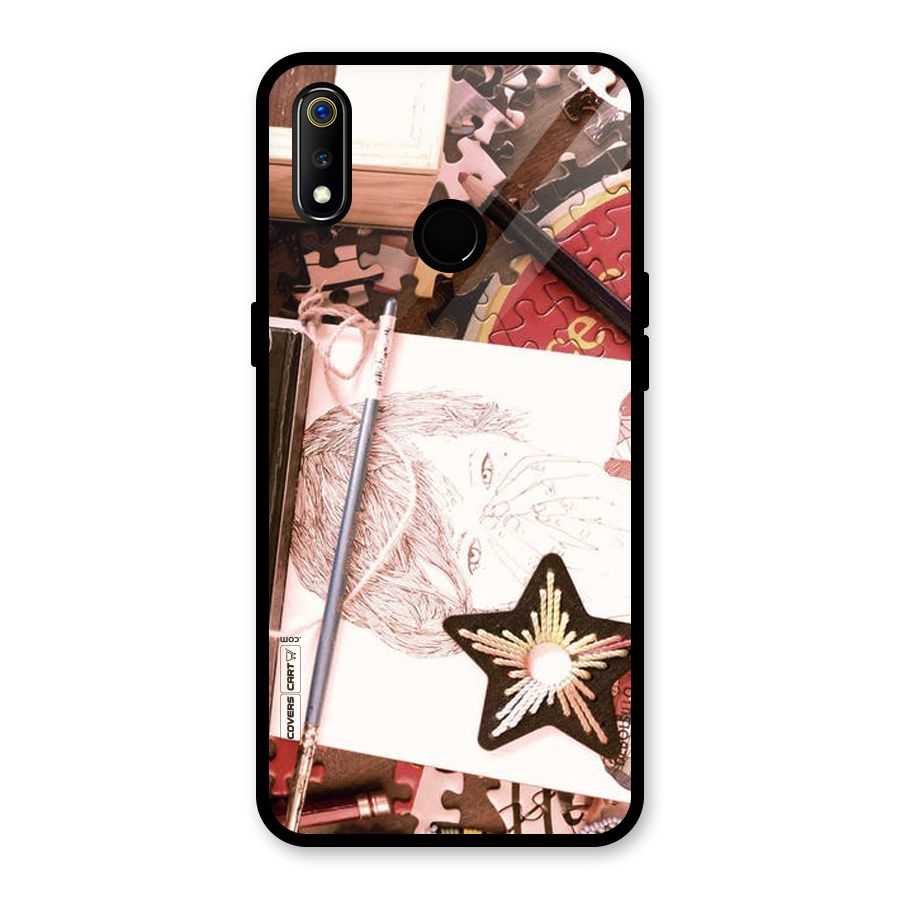 Artistic Messy Glass Back Case for Realme 3i