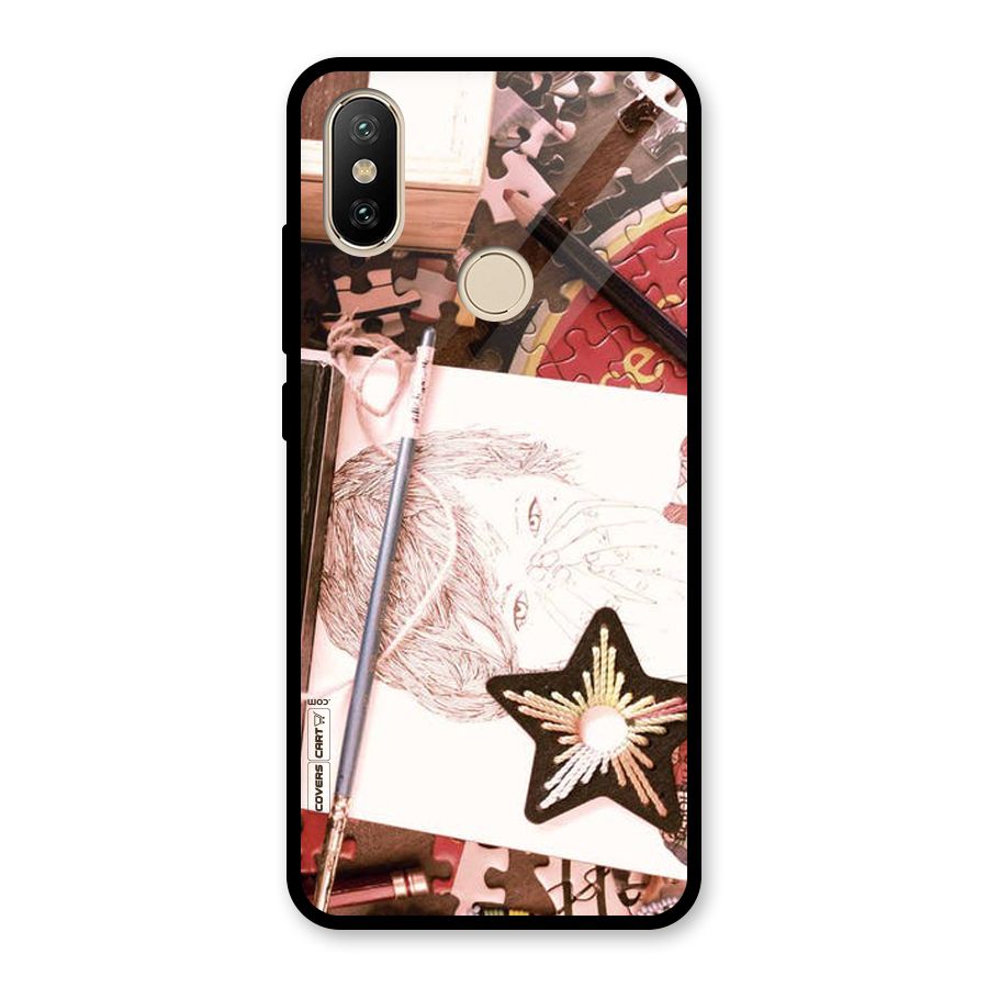 Artistic Messy Glass Back Case for Redmi A2