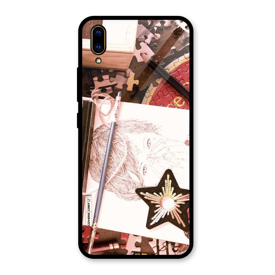 Artistic Messy Glass Back Case for Vivo V11 Pro