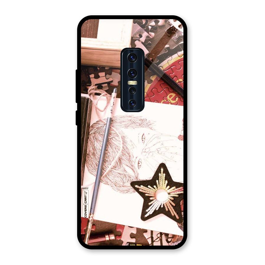 Artistic Messy Glass Back Case for Vivo V17 Pro