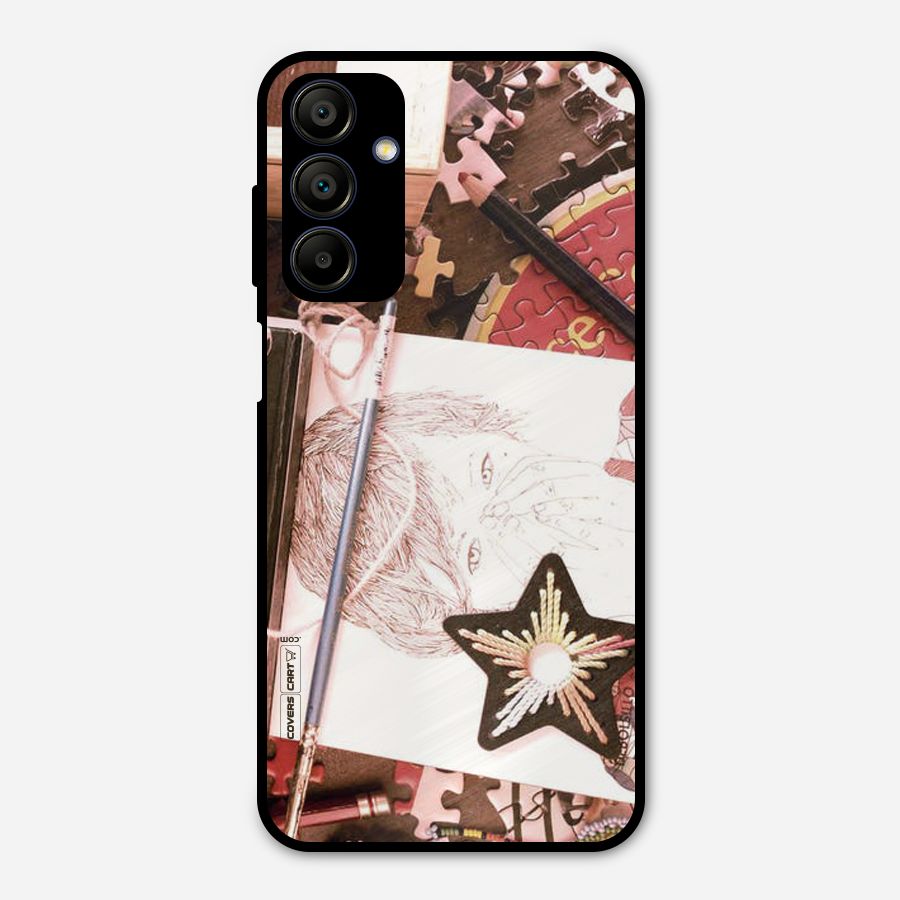 Artistic Messy Metal Back Case for Galaxy A15 5G