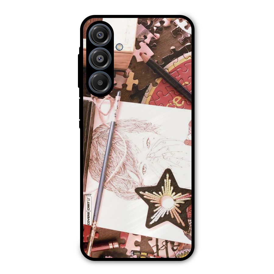 Artistic Messy Metal Back Case for Galaxy A16 5G
