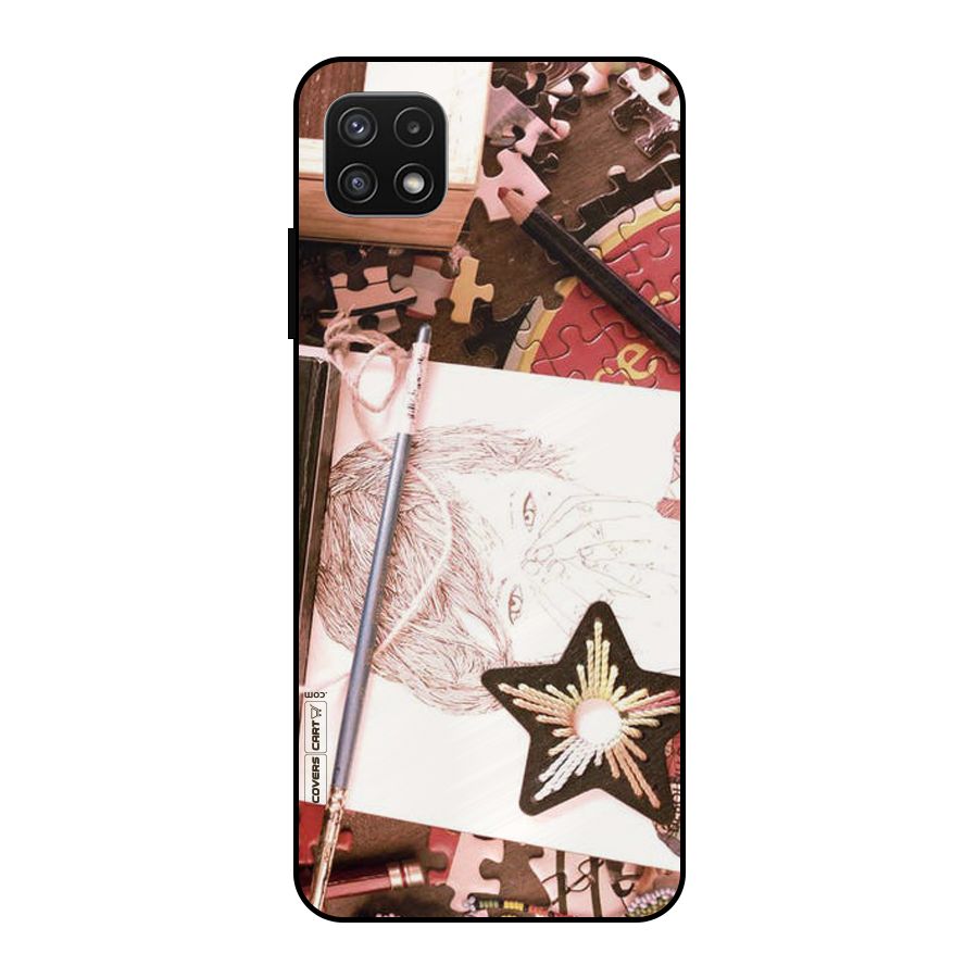 Artistic Messy Metal Back Case for Galaxy A22 5G