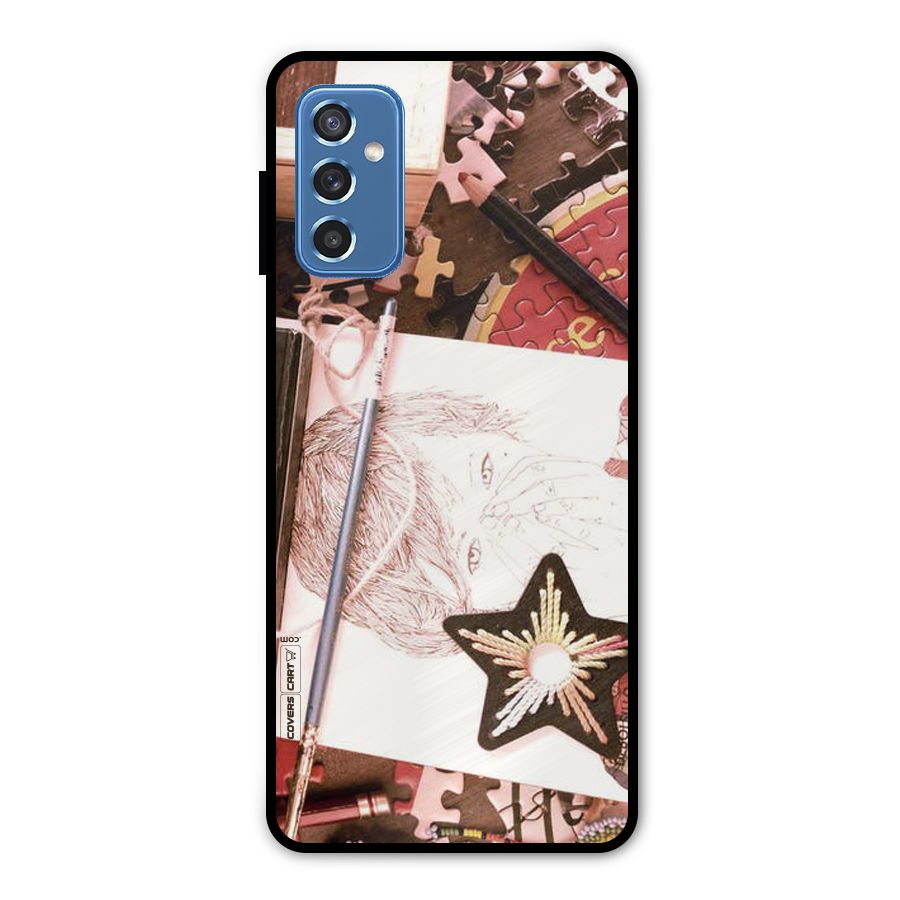 Artistic Messy Metal Back Case for Galaxy M52 5G