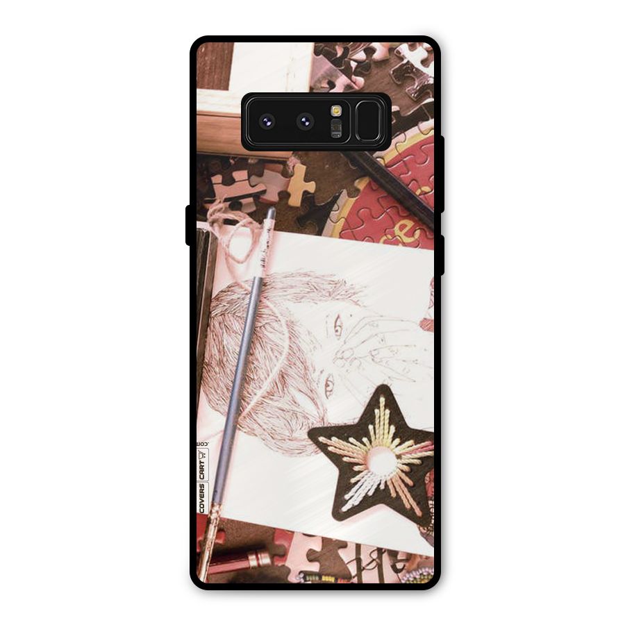 Artistic Messy Metal Back Case for Galaxy Note 8