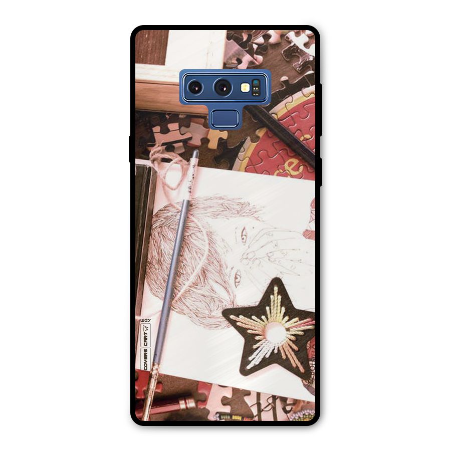Artistic Messy Metal Back Case for Galaxy Note 9