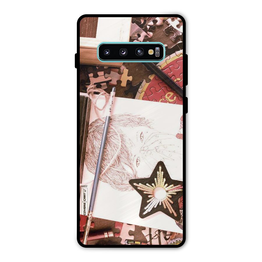 Artistic Messy Metal Back Case for Galaxy S10 Plus
