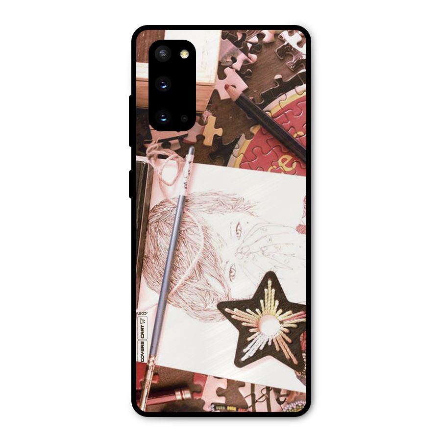 Artistic Messy Metal Back Case for Galaxy S20