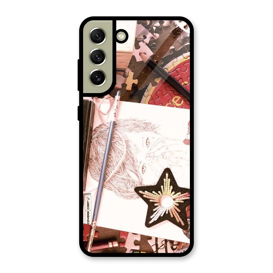 Artistic Messy Metal Back Case for Galaxy S21 FE 5G (2023)