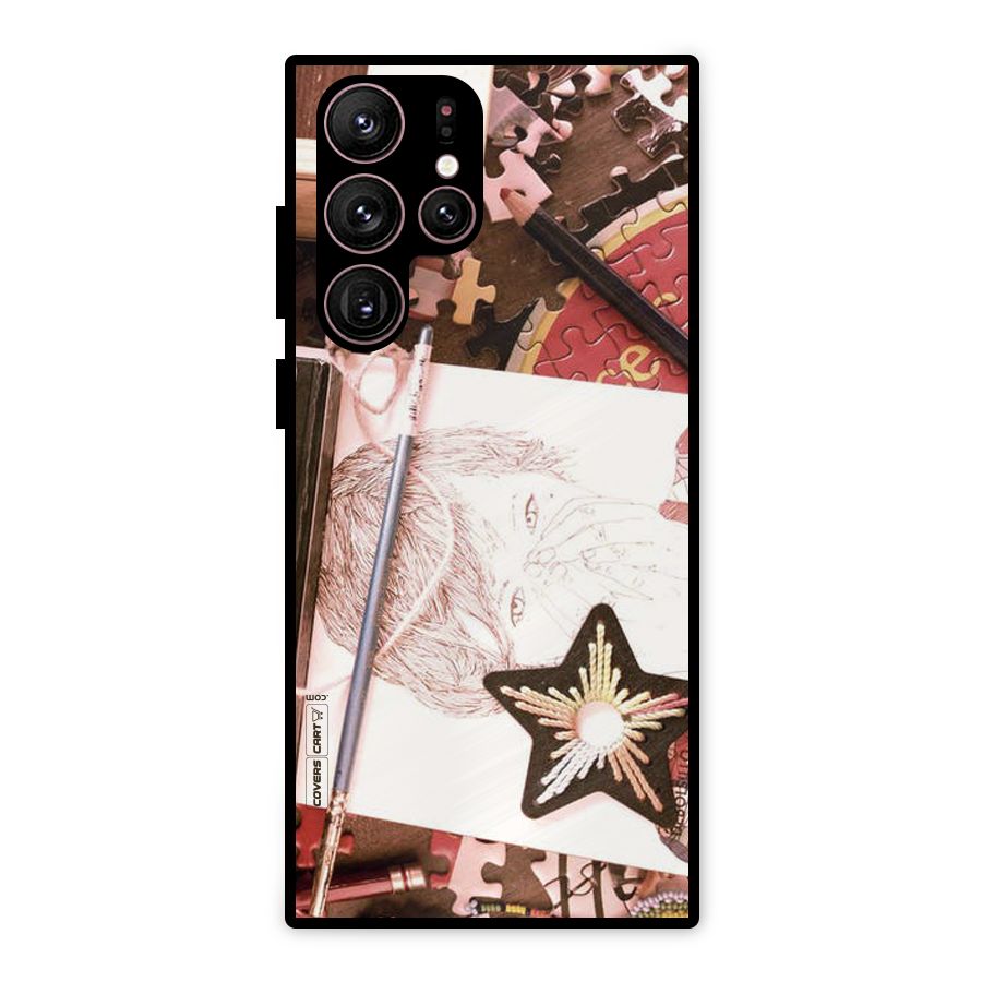 Artistic Messy Metal Back Case for Galaxy S22 Ultra 5G