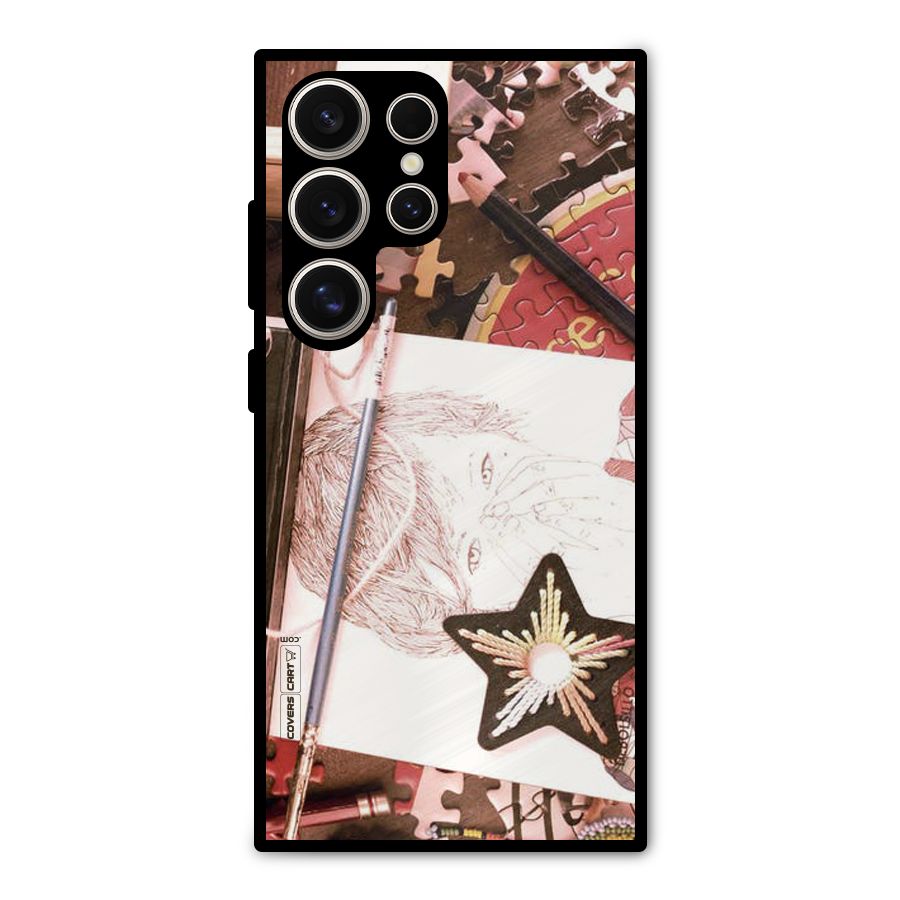 Artistic Messy Metal Back Case for Galaxy S24 Ultra