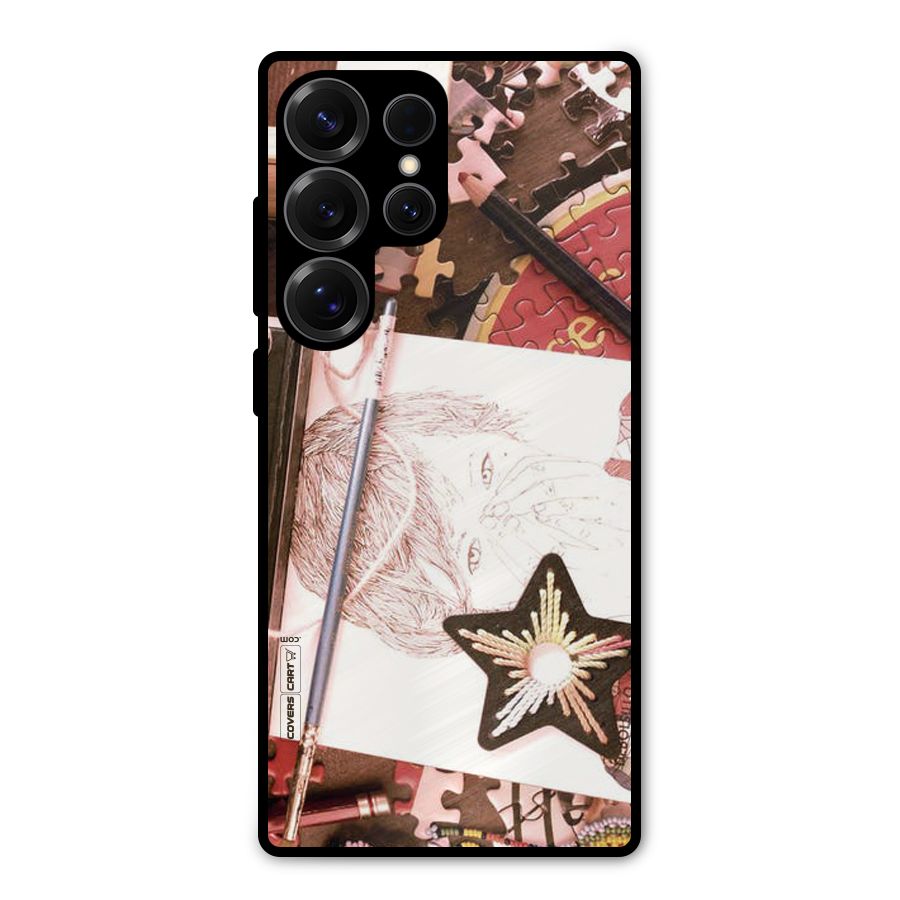 Artistic Messy Metal Back Case for Galaxy S25 Ultra