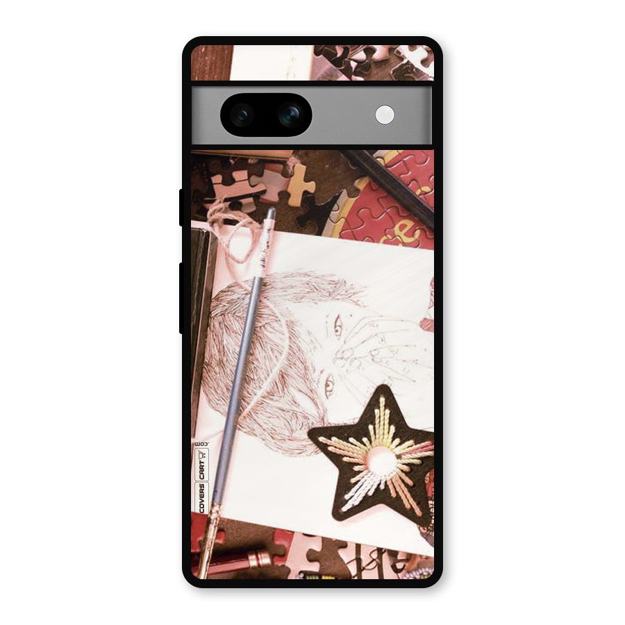 Artistic Messy Metal Back Case for Google Pixel 7a