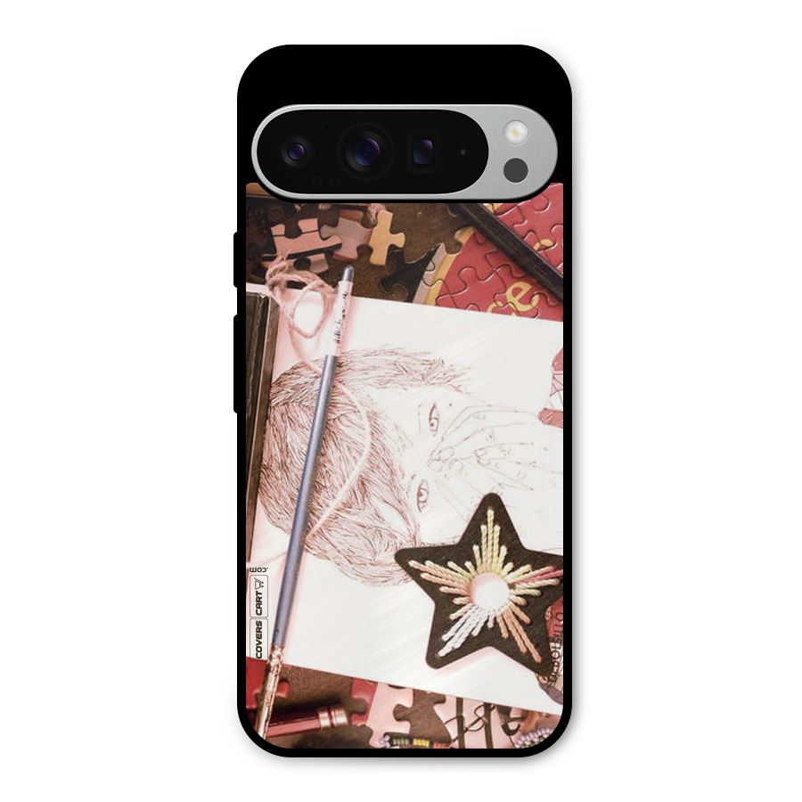 Artistic Messy Metal Back Case for Google Pixel 9 Pro XL