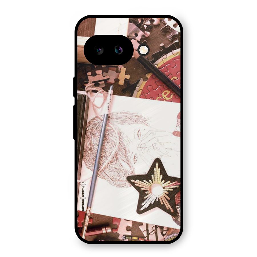 Artistic Messy Metal Back Case for Google Pixel 9a