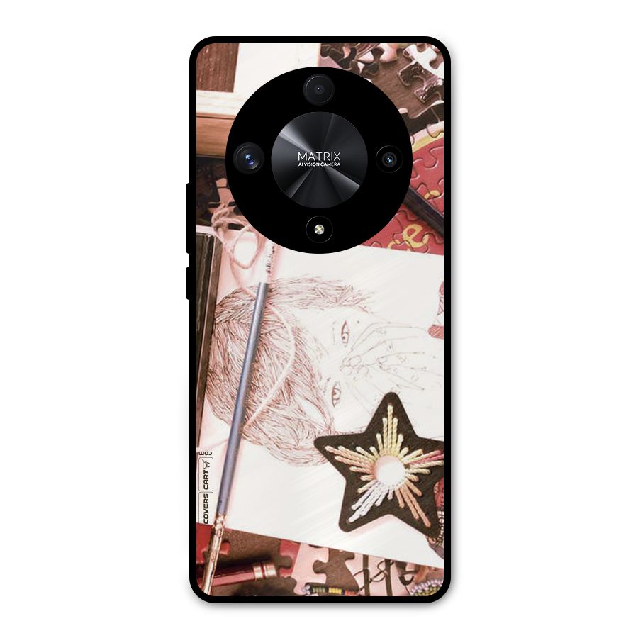 Artistic Messy Metal Back Case for Honor X9b