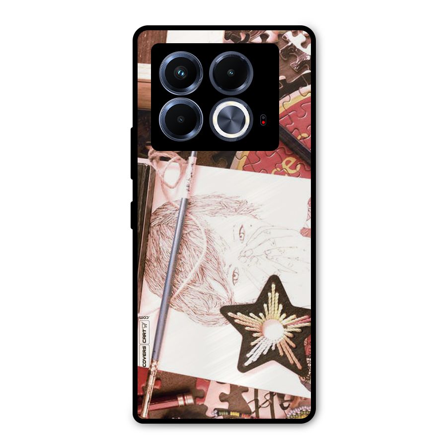 Artistic Messy Metal Back Case for Infinix Note 40 5G