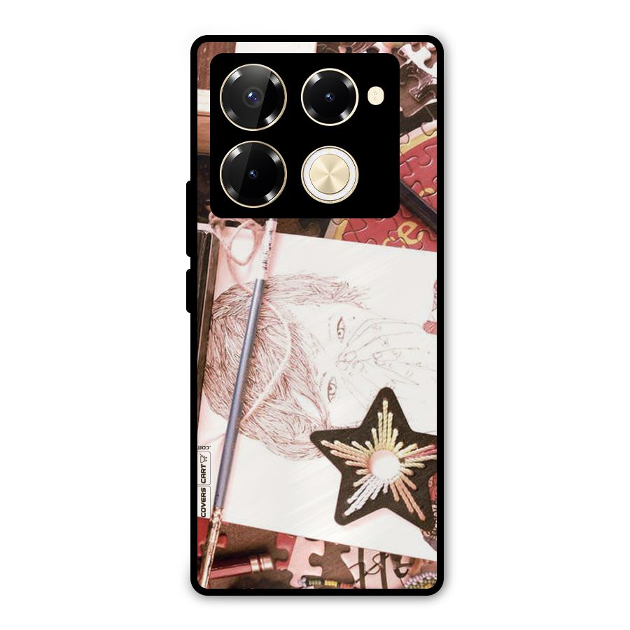 Artistic Messy Metal Back Case for Infinix Note 40 Pro Plus