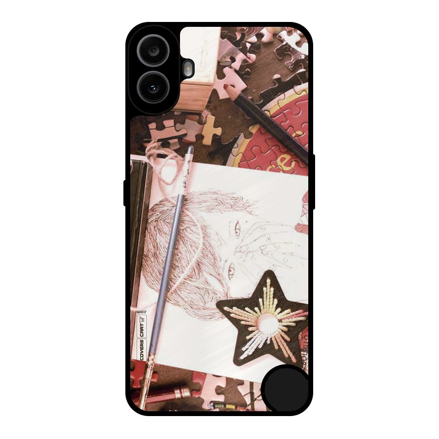 Artistic Messy Metal Back Case for Nothing CMF Phone 1