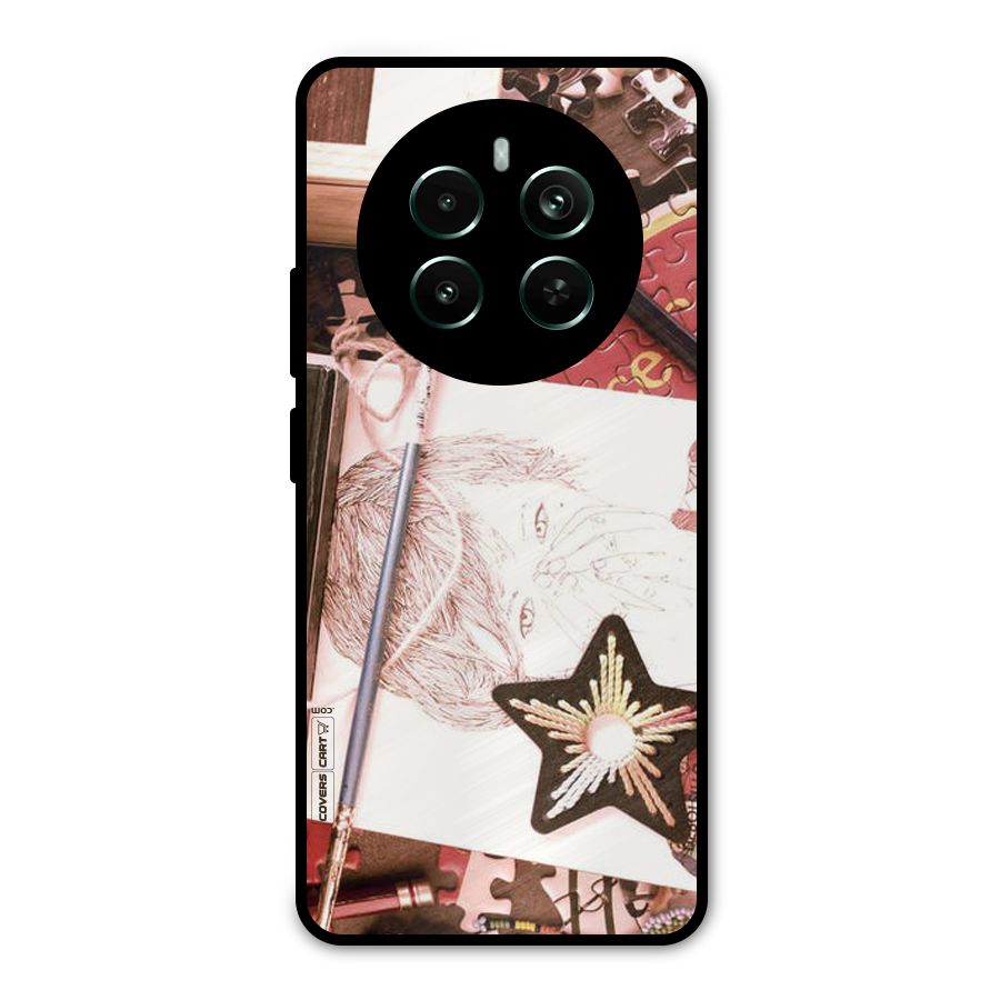 Artistic Messy Metal Back Case for Realme 12 Pro Plus