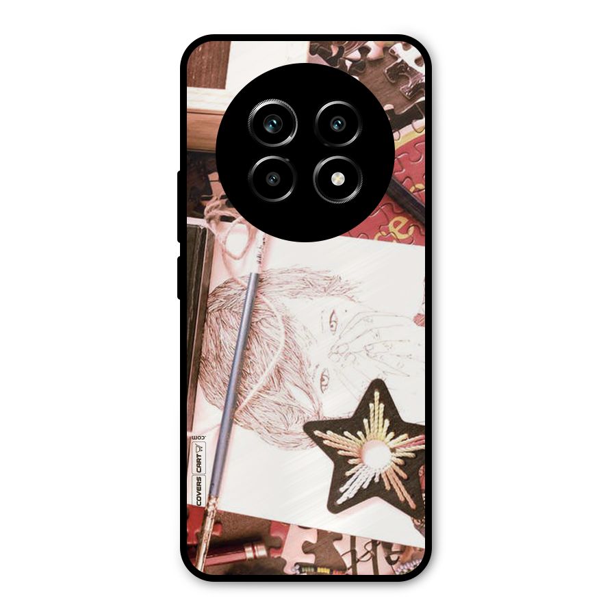 Artistic Messy Metal Back Case for Realme 13 Pro