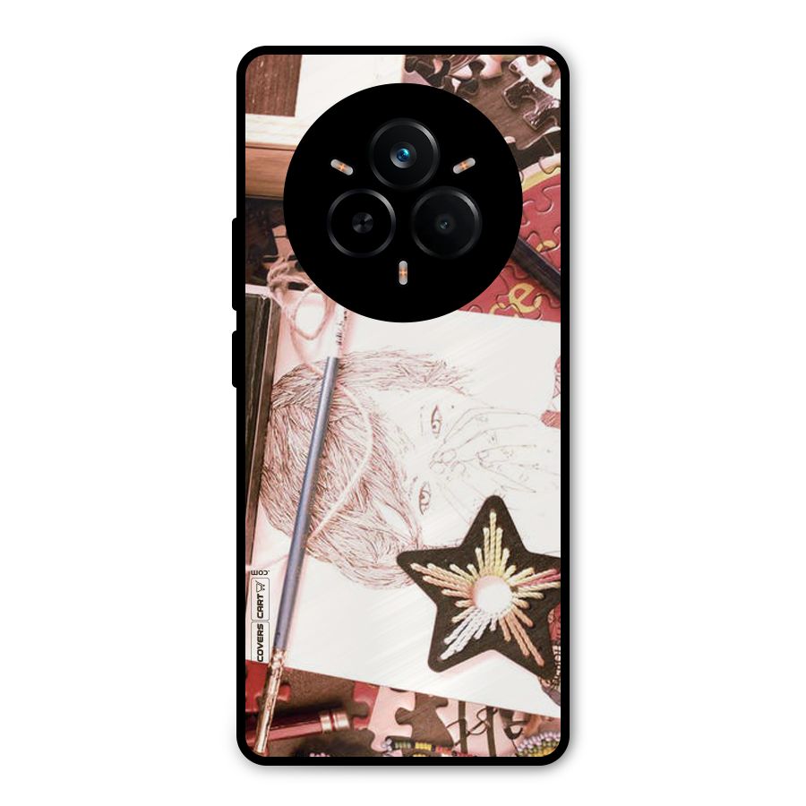 Artistic Messy Metal Back Case for Realme 14 Pro Plus