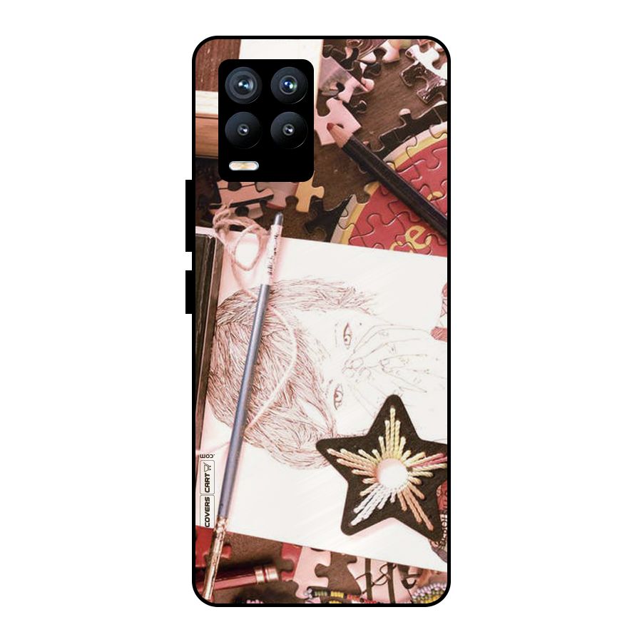 Artistic Messy Metal Back Case for Realme 8 Pro