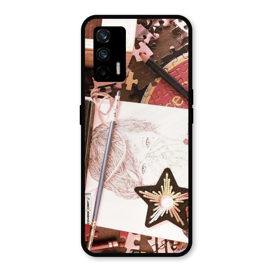 Artistic Messy Metal Back Case for Realme GT 5G